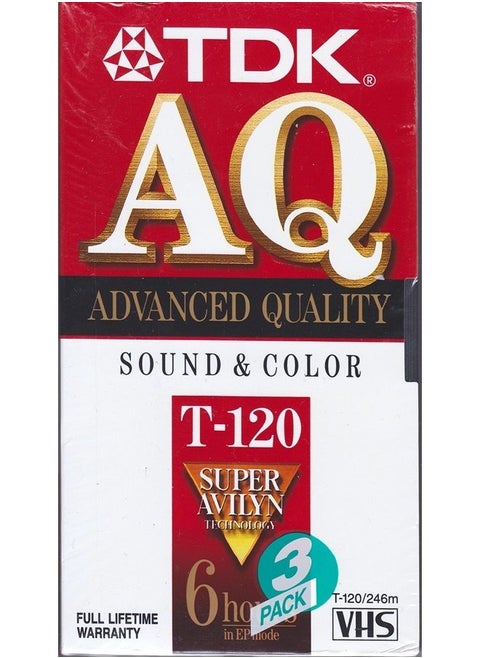 120 min VHS Video Cassette (3-Pack)
