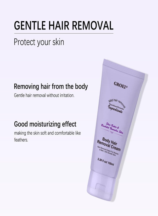 GROEI Body Hair Cream for Women & Men, Plant-Based Formula with Shea Butter, Skin-Smoothing Moisture Care, 3.38 fl oz - Image 4