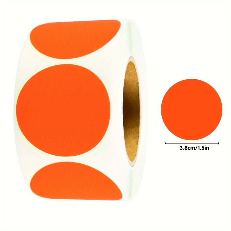 300pcs Fluorescent Red Round Dot Labels 1.5 Inch Adhesive Circle Stickers for Color Coding Document Classification Highlighting Key Points - Image 4