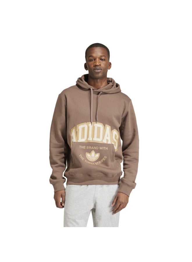 Adidas adidas VRCT HOODIE Brown Originals Men SWEATSHIRTS  - Image 3
