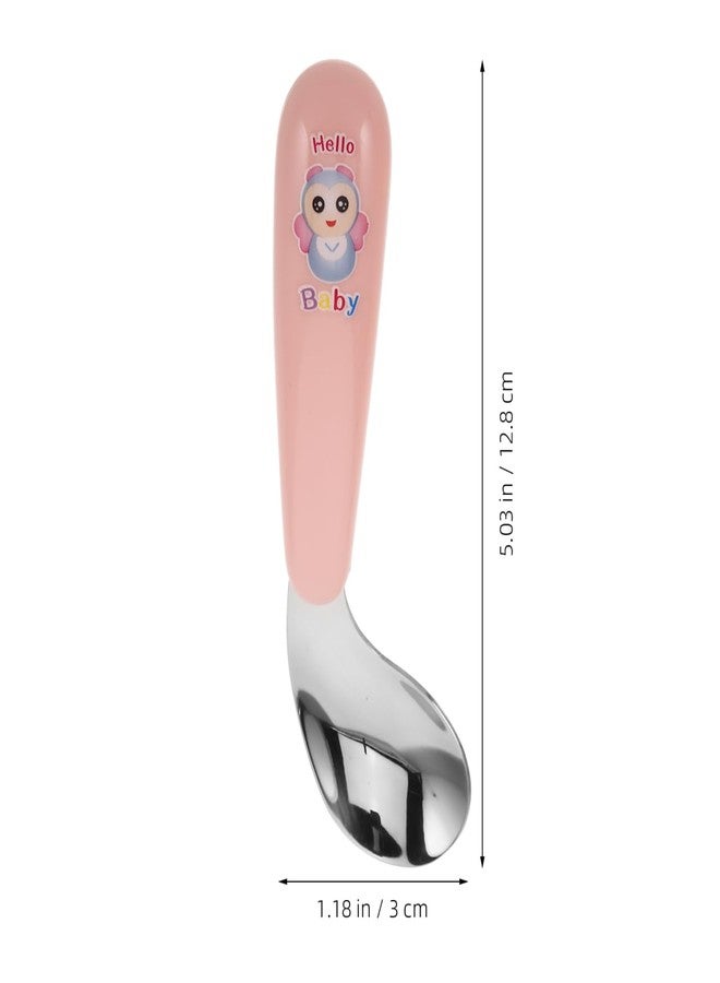 JECOMPRIS Curved Toddler Spoon and Fork Set: Training Utensils for Independent Meals Silverware for Weaning (5.03 Inch) - Image 2