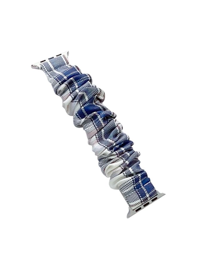 Replacement Strap Single Loop Elasticity Cloth Grid Watch Band For Apple Watch Series 9&8&7 41mm / SE 3&SE 2&6&SE&5&4 40mm / 3&2&1 38mm I