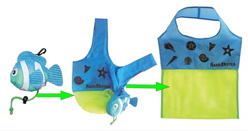 Sand Dipper Expandable Mesh Tote Bag | Cute Fish nylon bag - Image 3