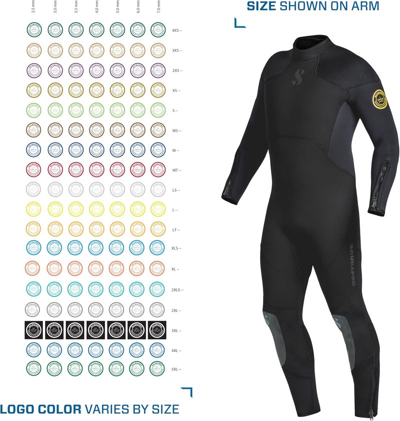 SCUBAPRO Oneflex Steamer Mens Diving Wetsuit 7mm Back Zip XFoam Neoprene 3XL - Image 4