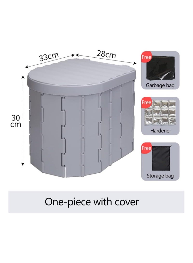 Portable Folding Toilet for Adults, Upgraded Camping Toilet, Portable Potty for Car Travel, Hiking, Construction Sites | Lightweight, Sturdy & Easy Clean Travel Toilet Commode  - Image 2
