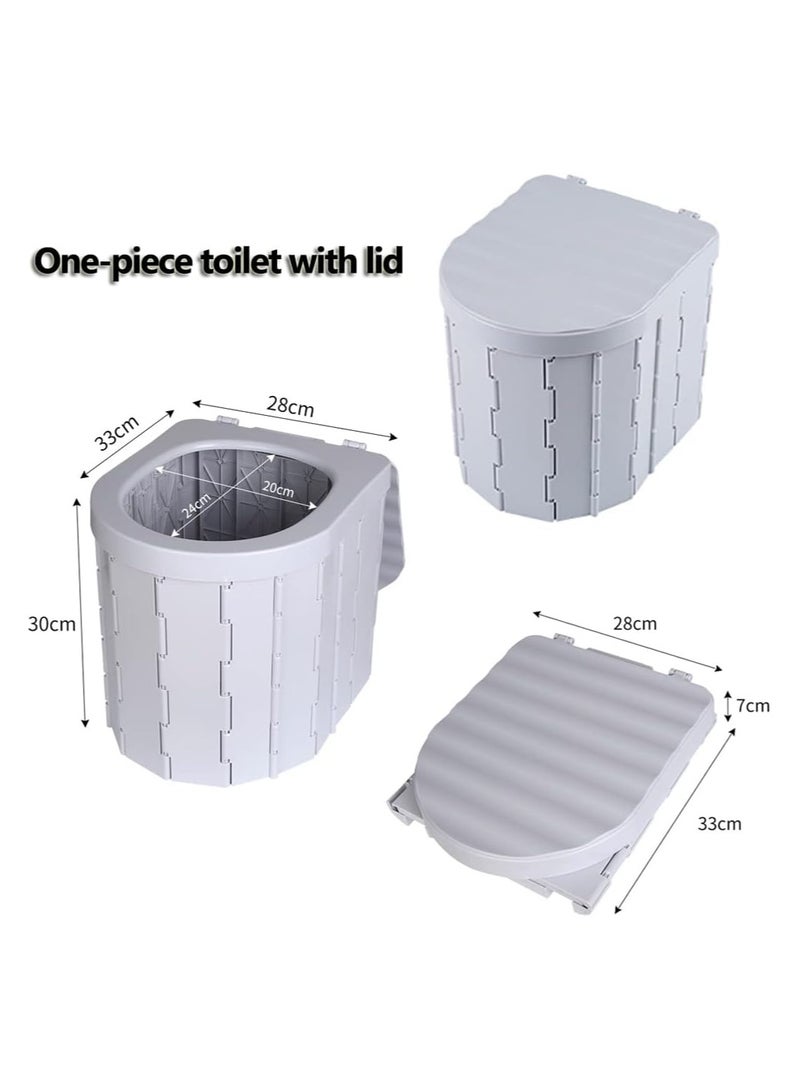 Portable Folding Toilet for Adults, Upgraded Camping Toilet, Portable Potty for Car Travel, Hiking, Construction Sites | Lightweight, Sturdy & Easy Clean Travel Toilet Commode  - Image 3
