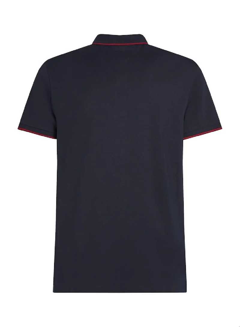 Tommy Hilfiger Navy Blue Performance TH Flex Regular Polo Shirt for Men | Best Price UAE