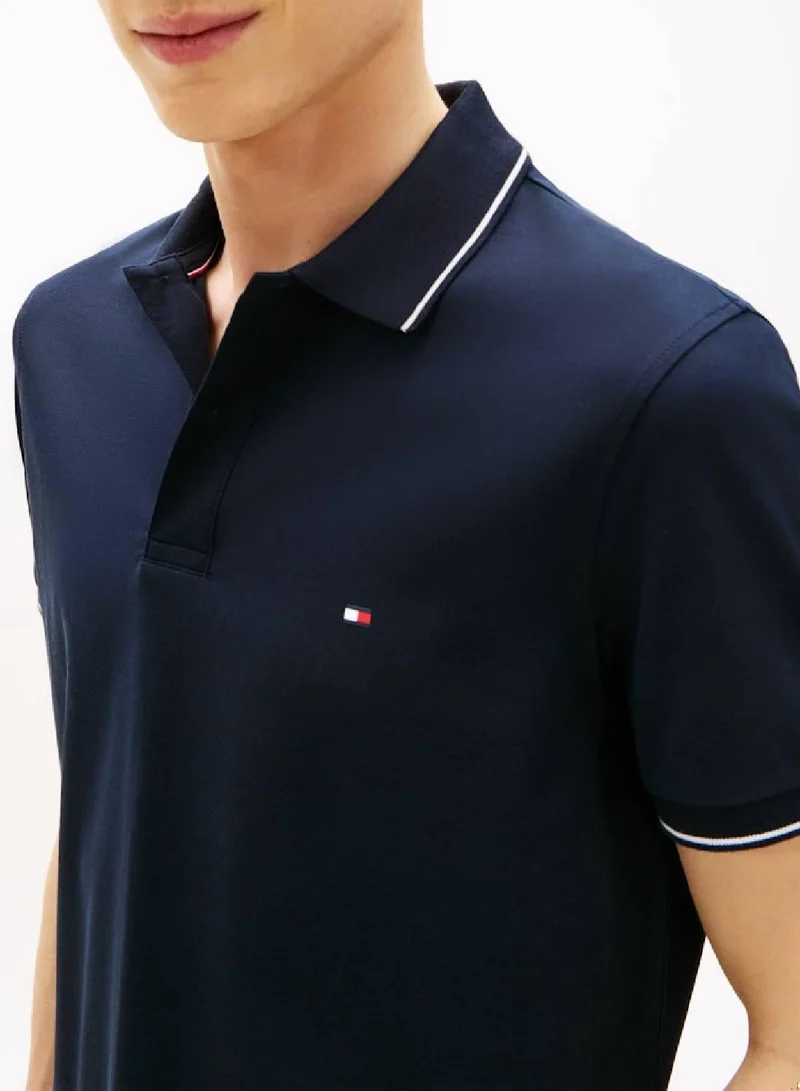Tommy Hilfiger Navy Blue Performance TH Flex Regular Polo Shirt for Men | Best Price UAE