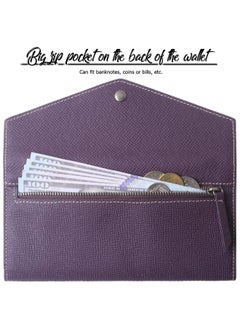 Women'S Wallet Leather Rfid Blocking Ultrathin Envelope Ladies Purse Travel Clutch With Id Card Holder And Phone Pocket Purple - pzsku/Z0D571D134D2E29755DE6Z/45/_/1714993021/f6c929ea-6b62-4088-bb66-f9dd267a1f3d