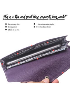 Women'S Wallet Leather Rfid Blocking Ultrathin Envelope Ladies Purse Travel Clutch With Id Card Holder And Phone Pocket Purple - pzsku/Z0D571D134D2E29755DE6Z/45/_/1714993023/640cddee-bc5c-403a-a426-e05990d31a9d