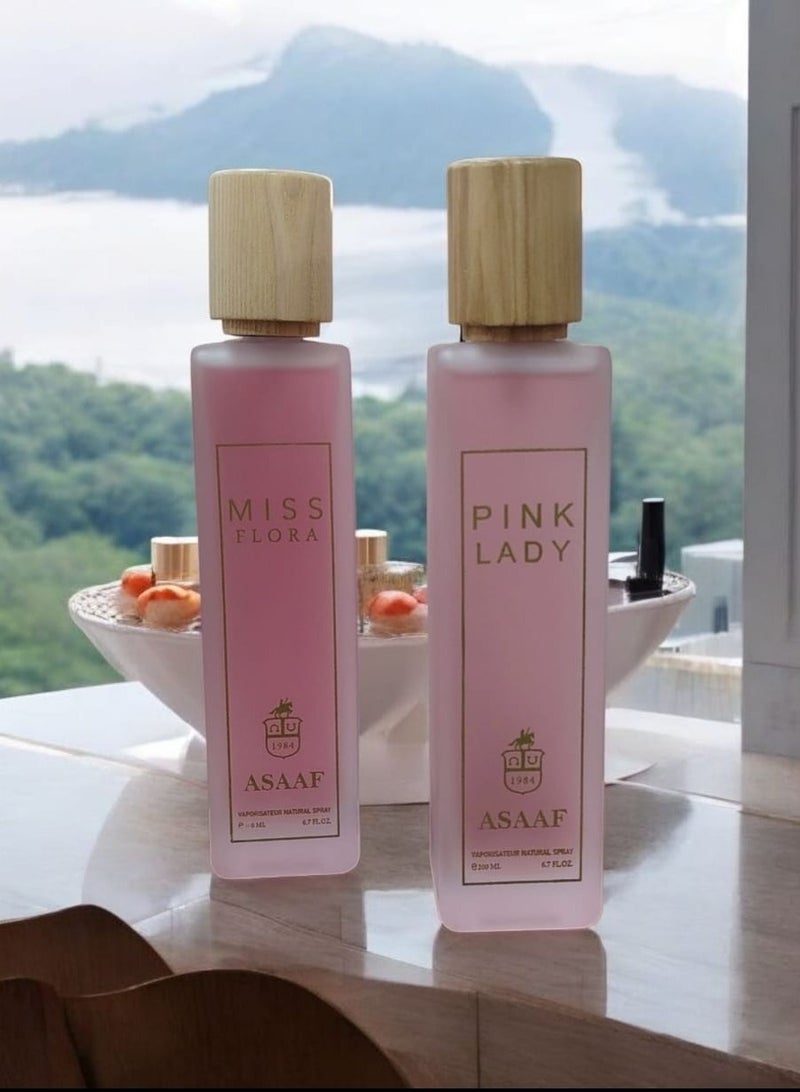 ASAAF PACKAGE ASSAF FOR WOMEN-MISS FLORA-PINK LADY2*200ML