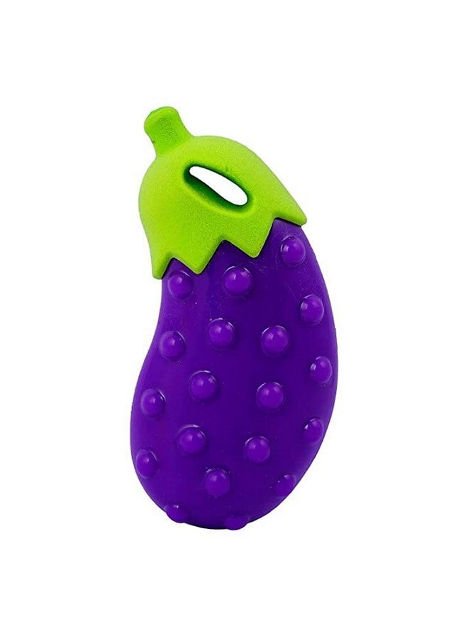ألعاب التسنين المضادة للعض على شكل باذنجان من سلسلة الخضروات للكلاب والجراء | سلالات صغيرة ومتوسطة الحجم - Image 1