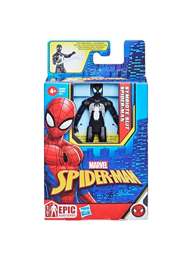 MARVEL Spider Man Epic Hero Series Symbiote Suit Spider Man Action Figure 4 Inch With Accessory Action Figures For Kids Ages 4 And Up - Image 3