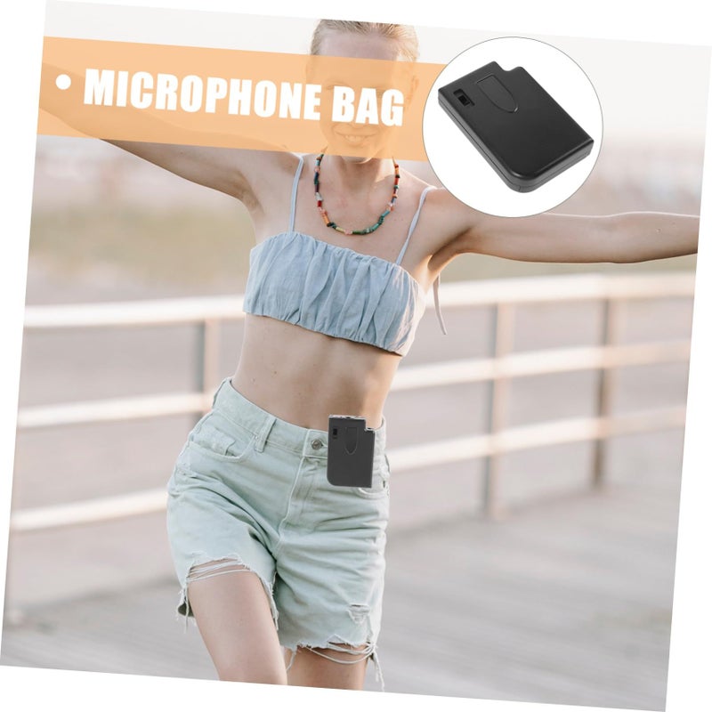 Gadpiparty Wireless Microphone Belt Pouch for Yoga Teachers Bodypack Transmitter Holder Black - Image 3
