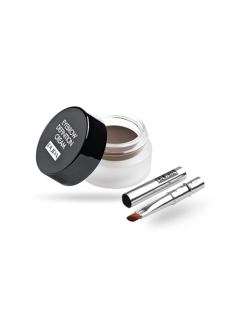 PUPA Pupa Milano Eyebrow Definition Cream  Perfect For Sculpting Eyebrows  Great Color Payoff  Natural Looking Results  Smooth Super Pigment Texture  Long Lasting Hold  004 Dark Chocolate  009 Oz 
