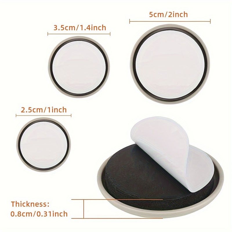 Heavy Duty Furniture Sliders 5 Pcs 3.5cm For Carpet And Hardwood Floor Protection - Image 2