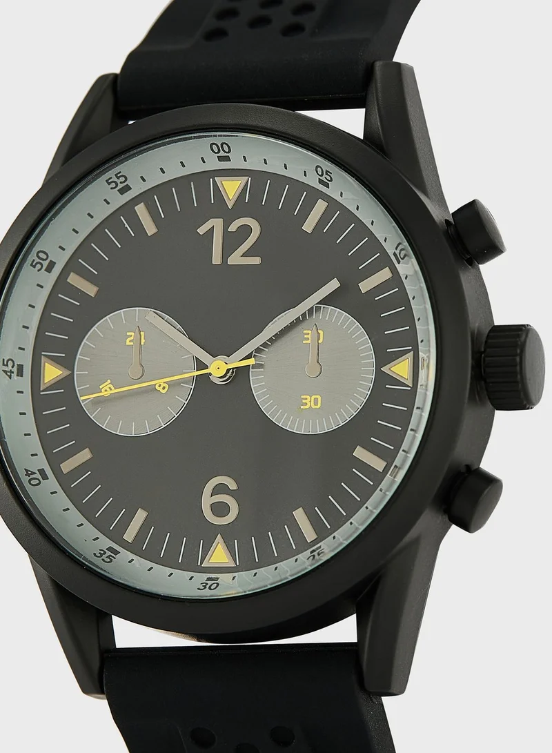 Robert Wood Sporty Silicon Strap Analogue Watch