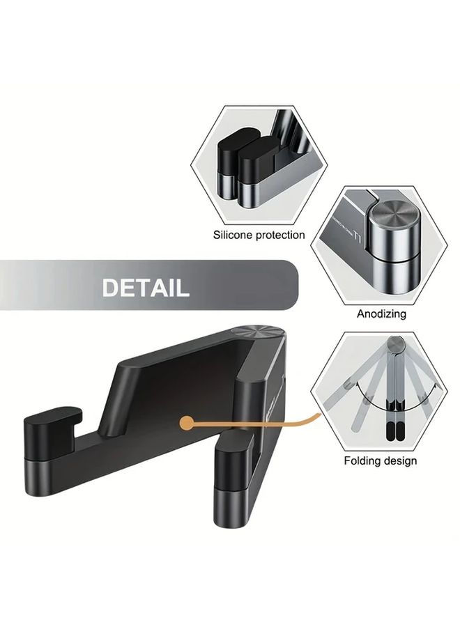 Grey Aluminum Alloy V Shape Folding Phone Stand Portable Desktop Holder - Image 4