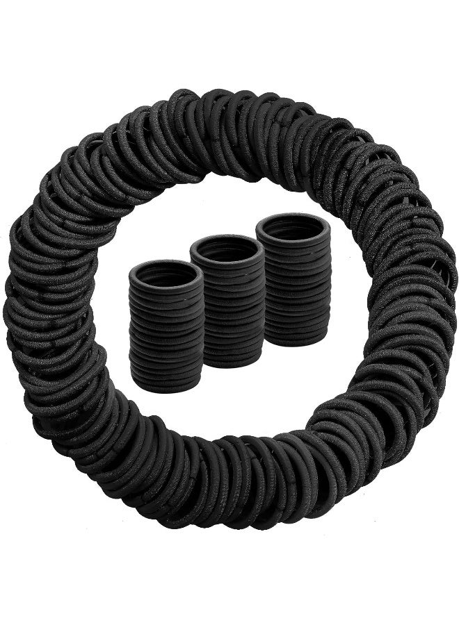Seiolieliou Seiolieliou 200PCS Baby Toddler Hair Ties, Multicolor Elastic Hair Ties, No Crease Hair Elastics Small Ponytail Holders Hair Ties for Kids Girls, Black - Image 1