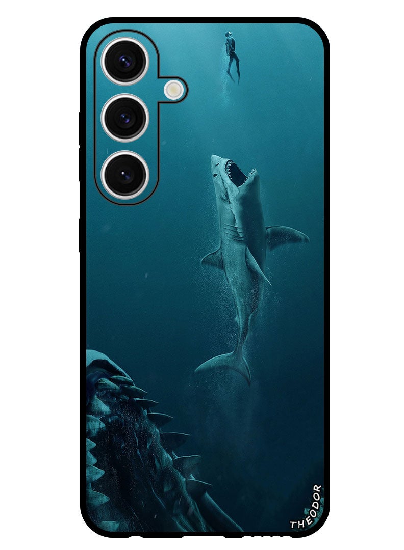 Theodor Protective Case Anti Scratch Shock Proof Bumper Cover For Samsung Galaxy S24 shark & men - Image 1