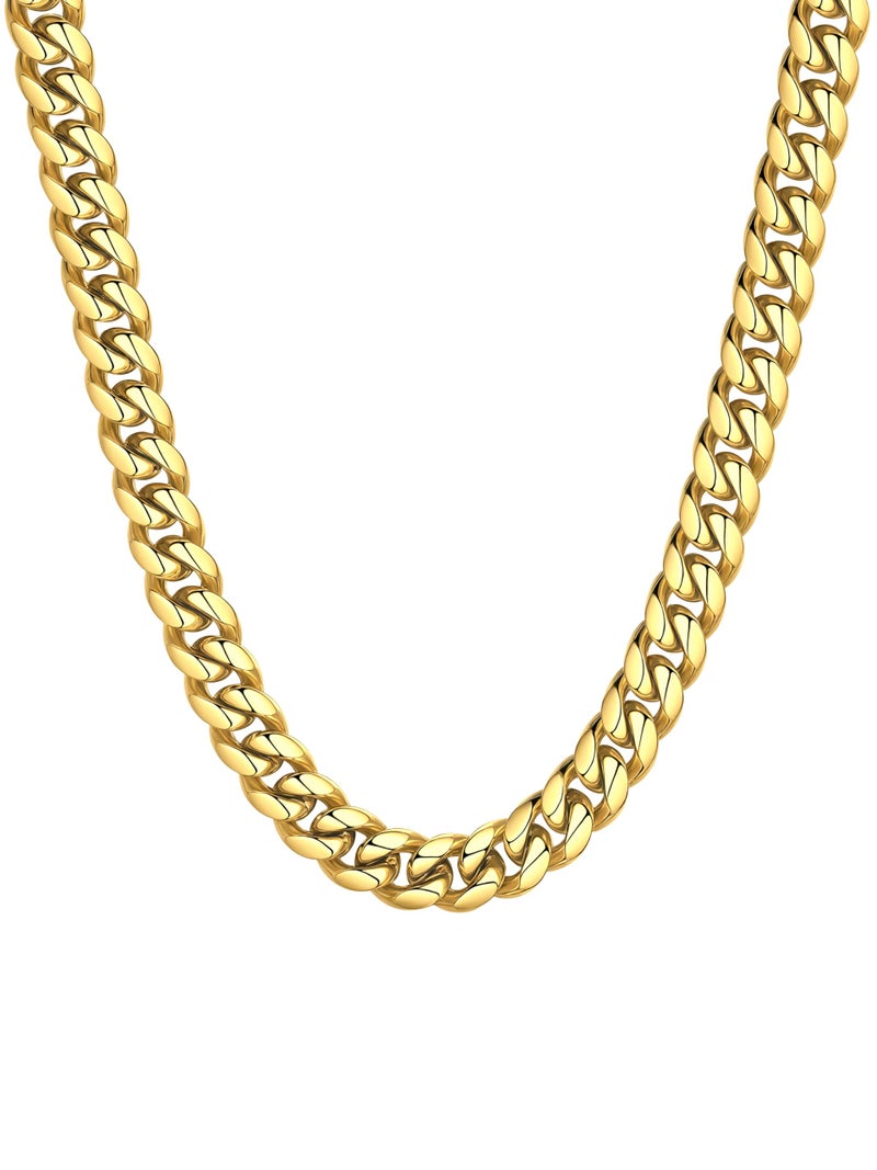 ChainsHouse Chunky Gold Chain Mens Hip Hop 10mm 22inches Cuban Link Necklace - Image 2