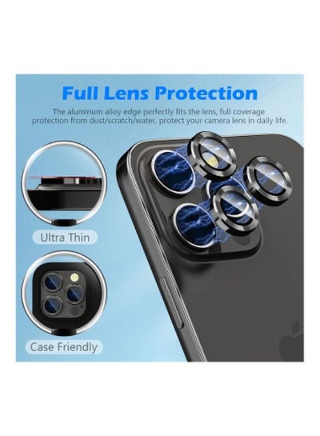 ACLIX Compatible with iPhone 14 Pro/iPhone 14 Pro Max Camera Lens Protector, Anti-Scratch HD Tempered Glass Lens Screen Protection Cover, Metal Individual Lens Ring 2022, Black - Image 4
