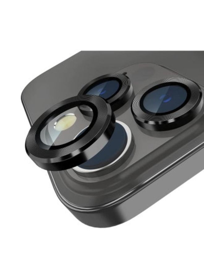 ACLIX Compatible with iPhone 14 Pro/iPhone 14 Pro Max Camera Lens Protector, Anti-Scratch HD Tempered Glass Lens Screen Protection Cover, Metal Individual Lens Ring 2022, Black - Image 1