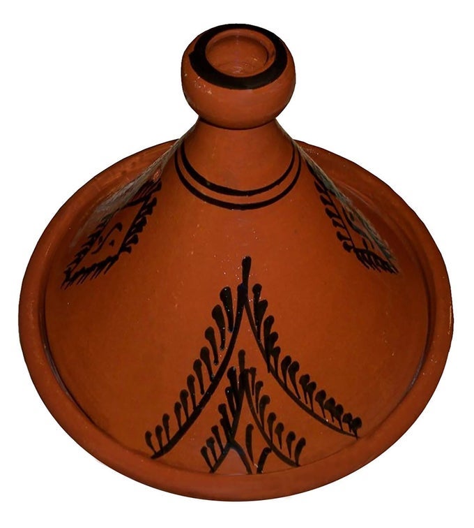 MOROCCAN COOKING TAGINE HANDMADE GLAZED MEDIUM 10 INCHES ACROSS TRADITIONAL PYRAMID