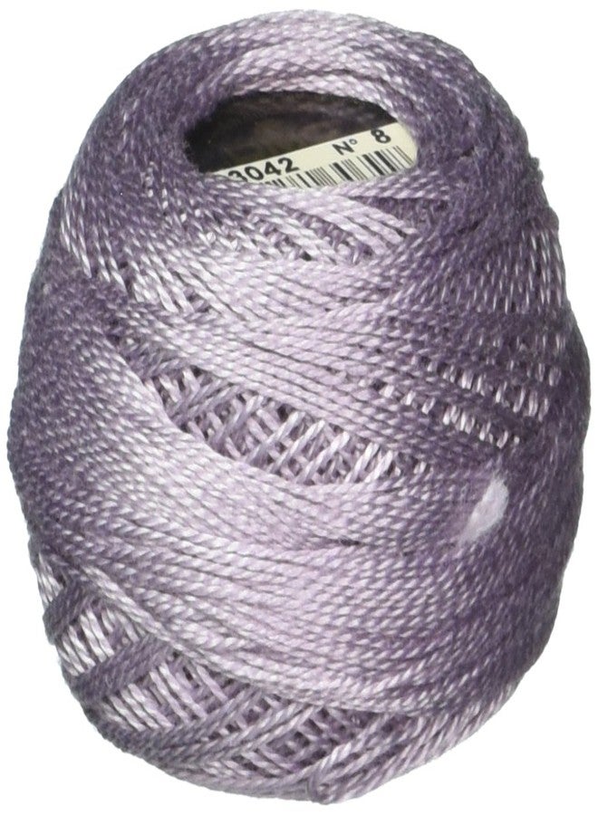 DMC 116 8-3042 Pearl Cotton Thread Balls, Light Antique Violet, Size 8 - Image 1