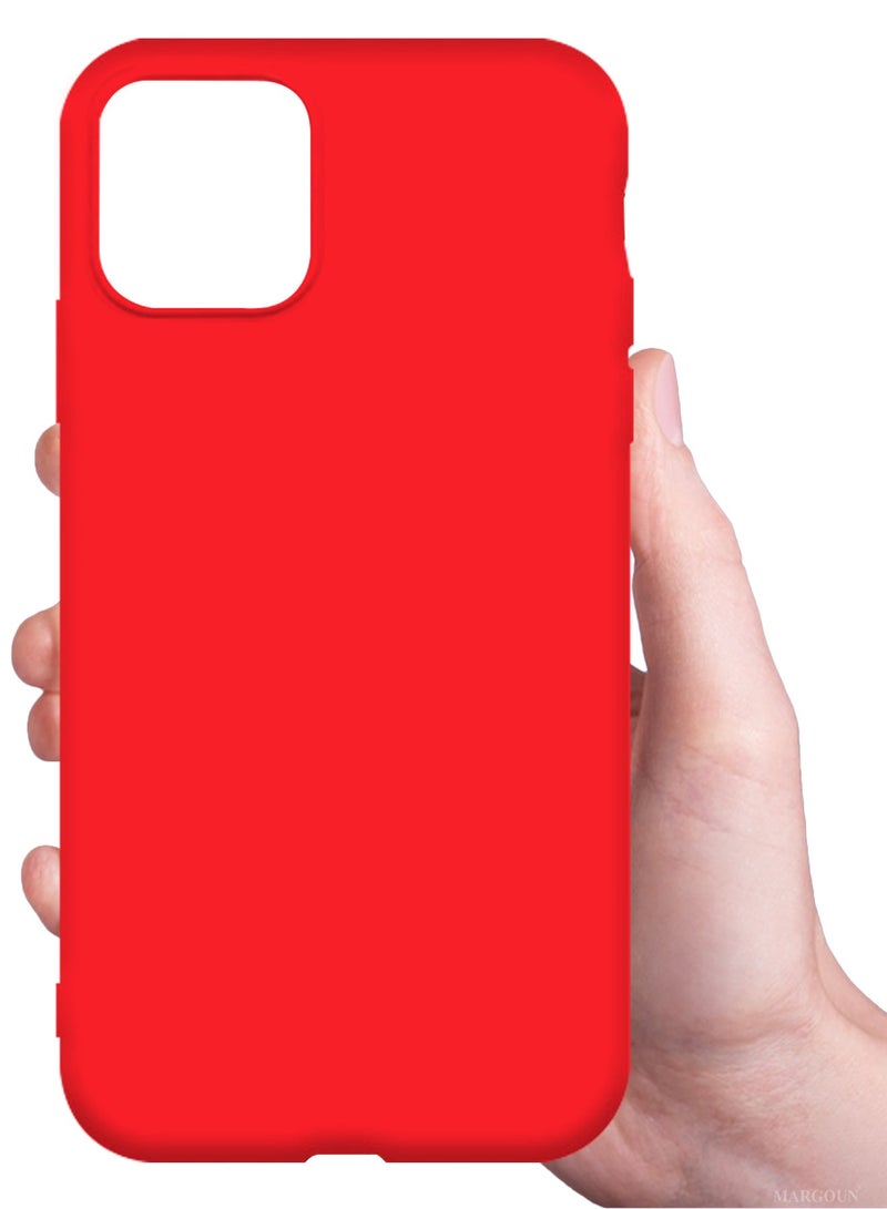 CATANES Soft Silky Silicone Case Cover for Apple iPhone 11 Pro - Full Body Protection - Red - Image 3