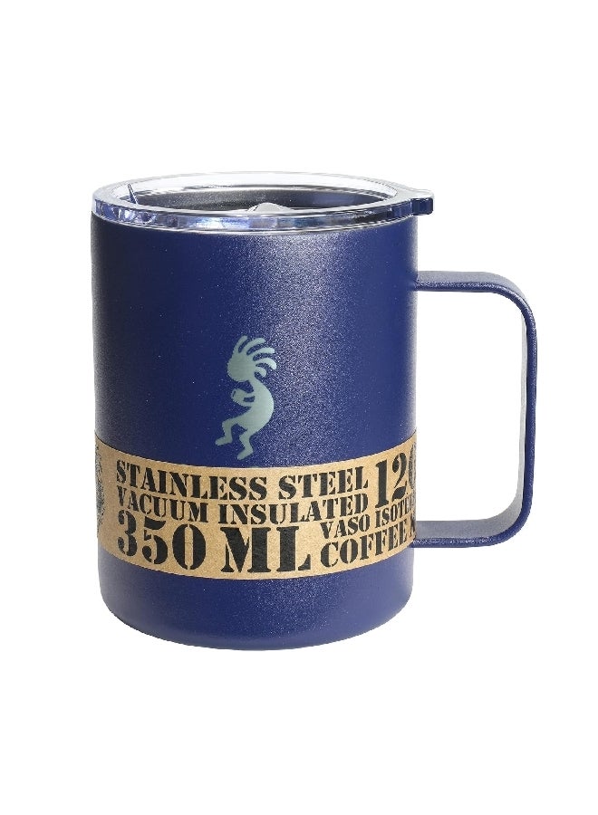 اكوابيلي 90136 أكوابيلي سي ام 12 كوب قهوة بفراغ عازل للحرارة بمقبض بلوبرنت بلو 350 مل - Image 2