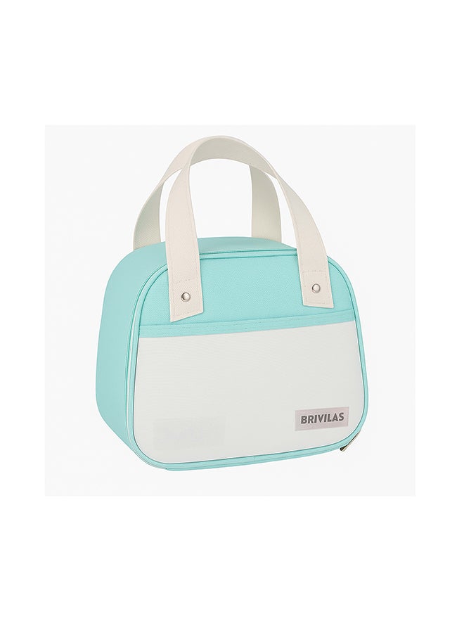 Toshionics Insulated Lunch Box Bag - Leak-Proof Oxford Fabric with High-Grade Zip Lock & Leather Handle With Pocket – Compact Thermal Tote for Snacks, Office, School, Kids – Multi-Color Options – Size 22x19x14 cm – Approx. 6L Capacity - Image 1