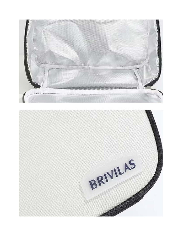 Toshionics Insulated Lunch Box Bag - Leak-Proof Oxford Fabric with High-Grade Zip Lock & Leather Handle With Pocket – Compact Thermal Tote for Snacks, Office, School, Kids – Multi-Color Options – Size 22x19x14 cm – Approx. 6L Capacity - Image 5