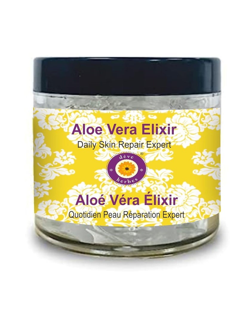 Dev Pharmacy Deve Herbes Pure Aloe Vera Elixir Gel Daily Skin Repair Expert 100gms 100% Natural Therapeutic Grade - Image 1