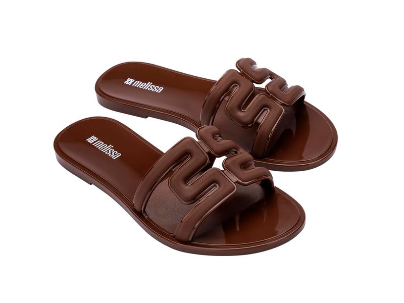 Melissa Women's M Jelly Slides, Brown, 6 Medium US - Image 1