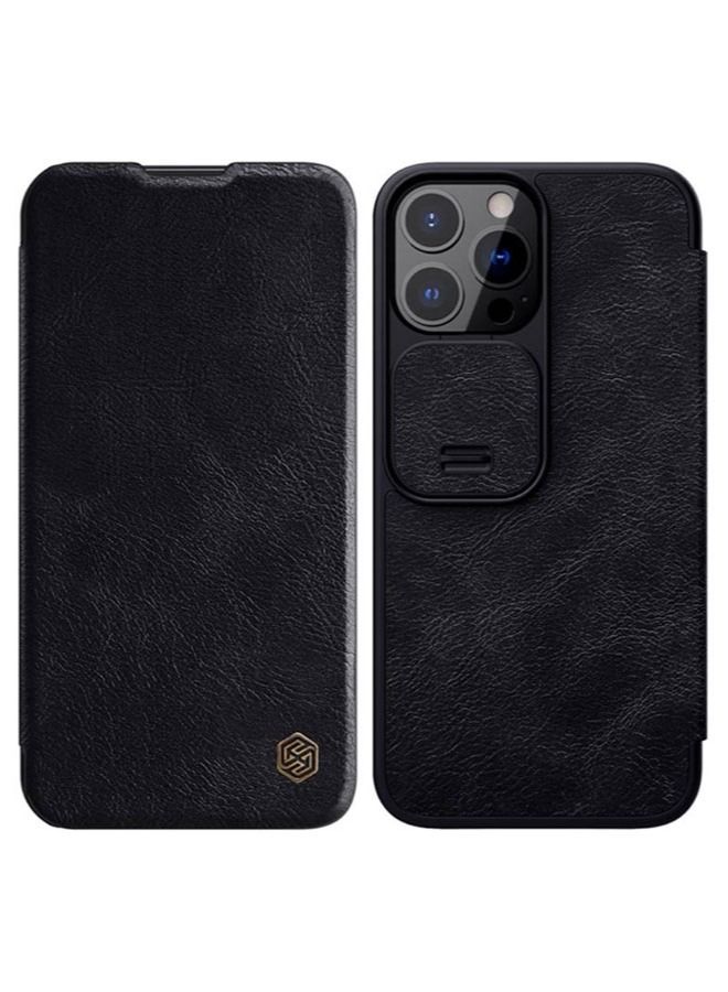 Nillkin iPhone 14 Pro QIN Pro Series Flip Case by NILLKIN Black - Image 1