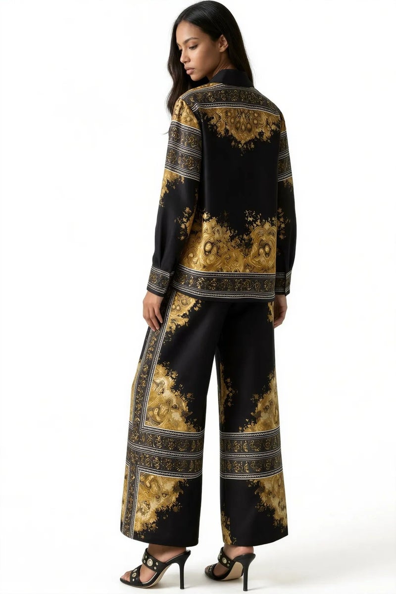 Jennyfer Abstract Shirt Collar Co-ord Set - Image 3