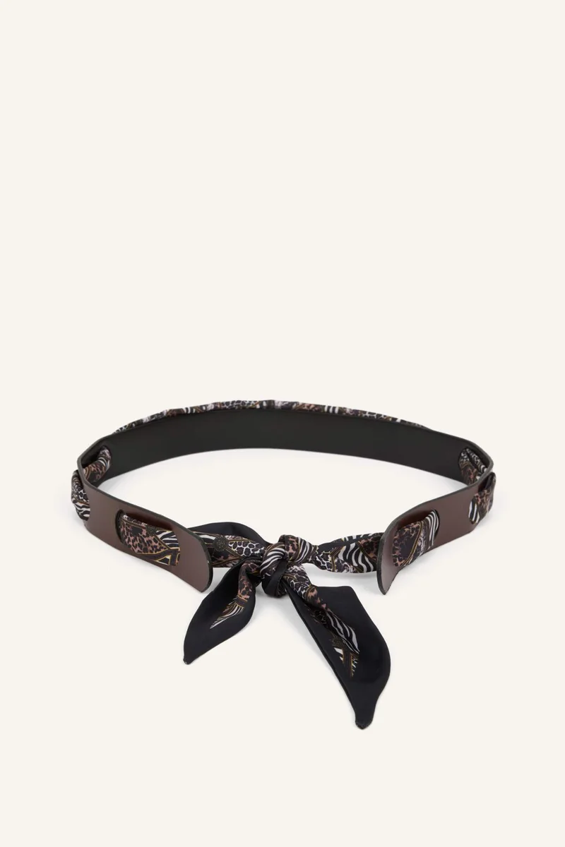 Woman Faux Leather Dress Belt
