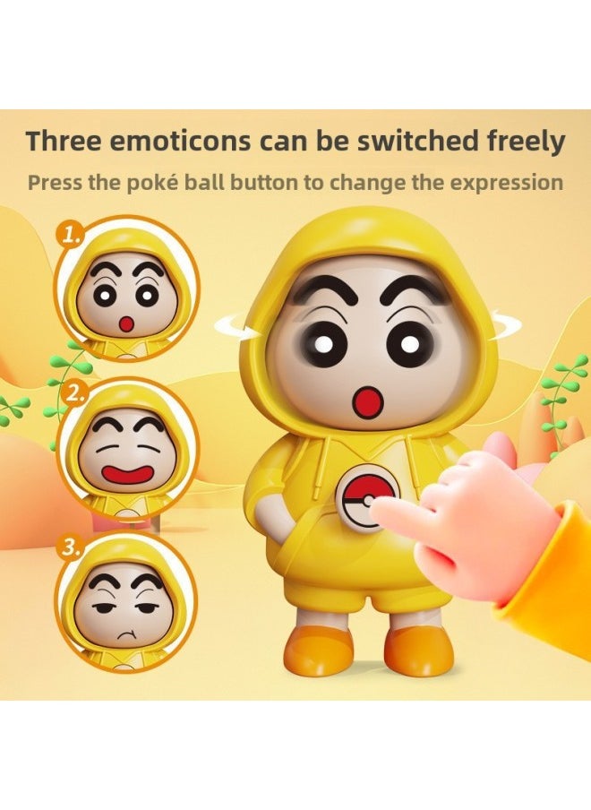 null - Xiao Xin Face-changing Doll Cartoon Q Meng Style Face-changing Doll Decompression Keychain Classic Small Toy-Color:Pink Melody Face Changing  Free Keychain - Image 1