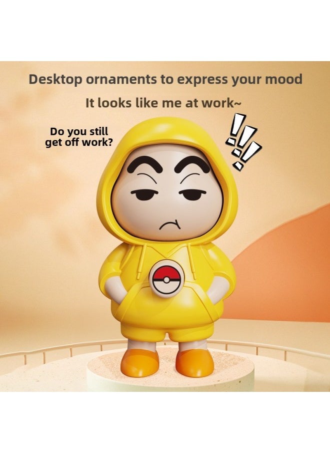 null - Xiao Xin Face-changing Doll Cartoon Q Meng Style Face-changing Doll Decompression Keychain Classic Small Toy-Color:Pink Melody Face Changing  Free Keychain - Image 1