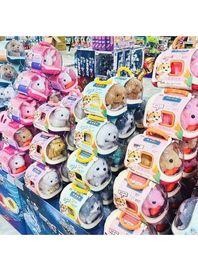 Electric Plush Rabbit Doll Moving Simulation Pet Toy Gift Backpack For Boys And Girls Model Soft Stuffed Animal Toys-Color:MG-017 Tide Play Pet Kitten Backpack - Image 2