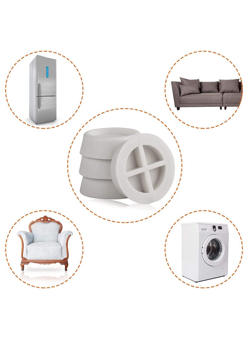 8 PCS Washing Machine Feet Anti Vibrant Pads Non Slip Vibration Dampers Shock Absorbing Feet Pad Rubber Block Anti Walk Washer Pads for Any Washer Dryer Machine - Image 3
