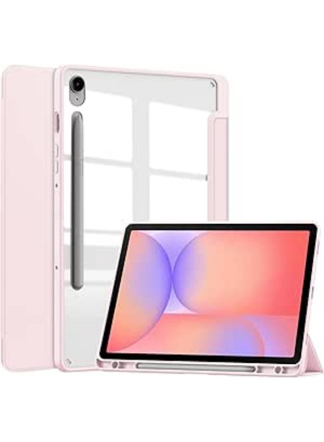 For Galaxy Tab S10 Lite/Tab S10 FE/Tab S9 FE Case Samsung Galaxy Tab S10 Lite Cover 10.9 Inch Tablet Case Clear, FullTransparent, Trifold, StaFunction, Square Rein Forcement, Full