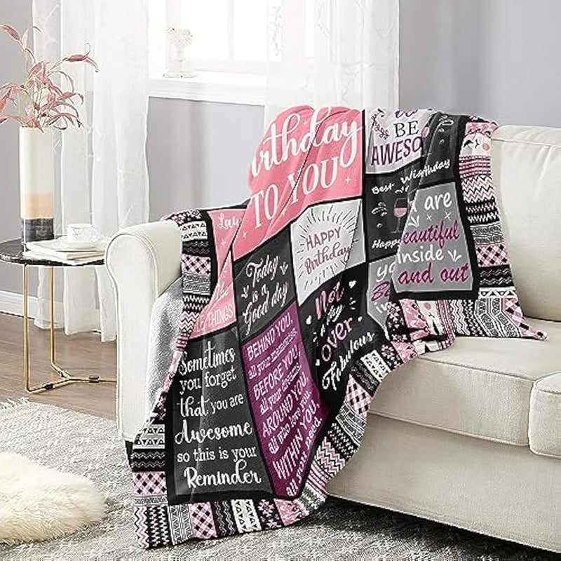 Loquat Birthday Gifts for Women Girls Throw Blanket 200x150CM, Happy Birthday Decorations for Women, Gifts for Her Unique, Womens Birthday Gift Ideas for Her Friend Mom Sister Grandma Wife - Image 3