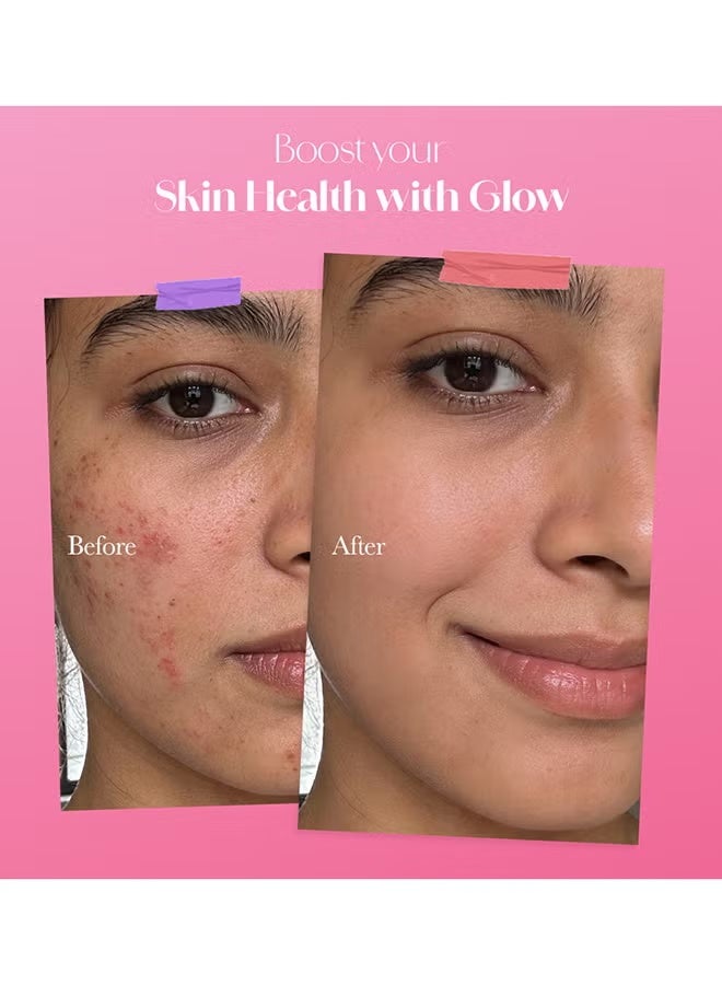 جلو Glow - غلوتاثيون ياباني وفيتامين C لإشراق البشرة ولون متساوي - 10 أقراص فوارة، نكهة الفراولة والليمون - Image 5