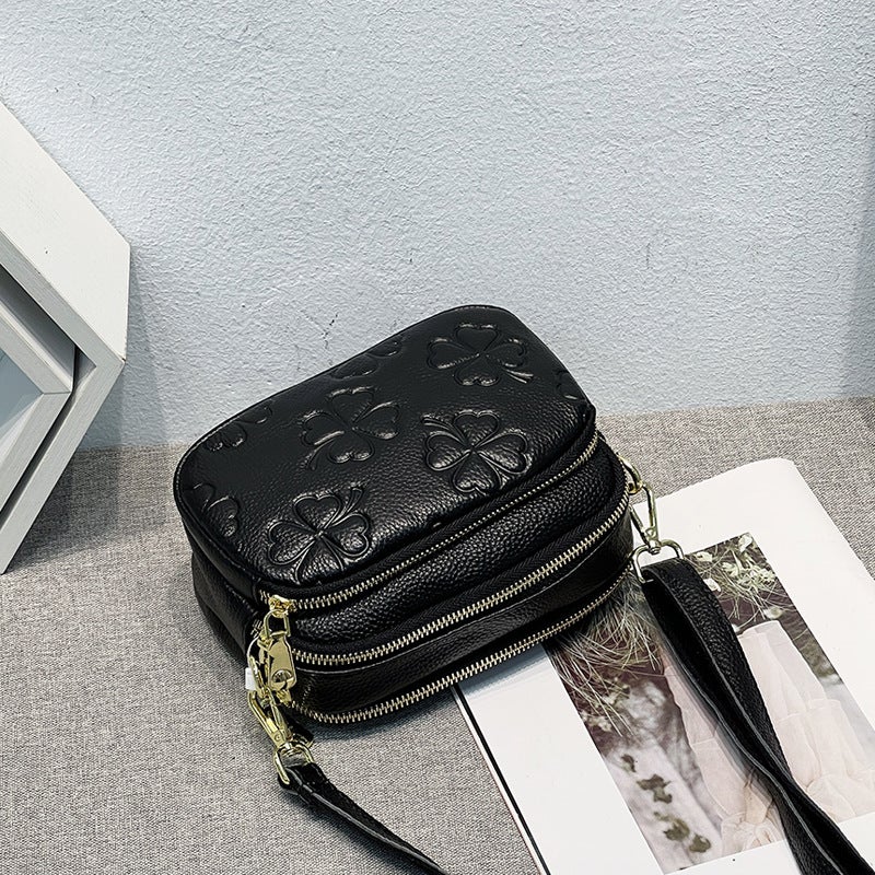 Genuine Leather Bag Women'S First Layer Cowhide Mini Niche Crossbody Bag Fashion Versatile Shoulder Bag Coin Purse - Image 1