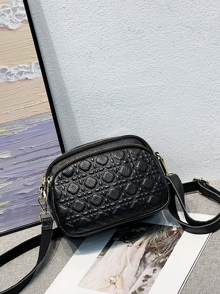 Genuine Leather Bag Women'S First Layer Cowhide Mini Niche Crossbody Bag Fashion Versatile Shoulder Bag Coin Purse - Image 5