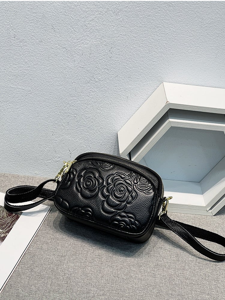 Genuine Leather Bag Women'S First Layer Cowhide Mini Niche Crossbody Bag Fashion Versatile Shoulder Bag Coin Purse - Image 3
