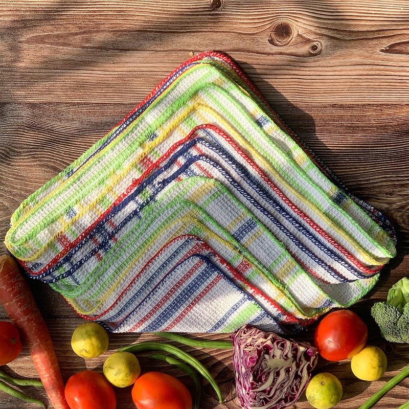 PIXEL HOME Cotton Cleaning Cloth Kitchen Multipurpose Napkin - 10pcs - Image 2