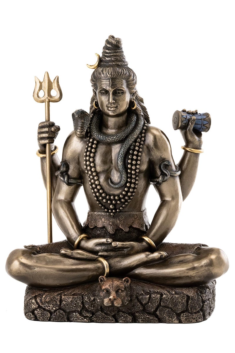 Top Collection Shiva Statue in Padmasana Lotus PoseHindu God of Destroying Evil Ignorance and Death Sculpture  Collectible Figurine Cold Cast Bronze